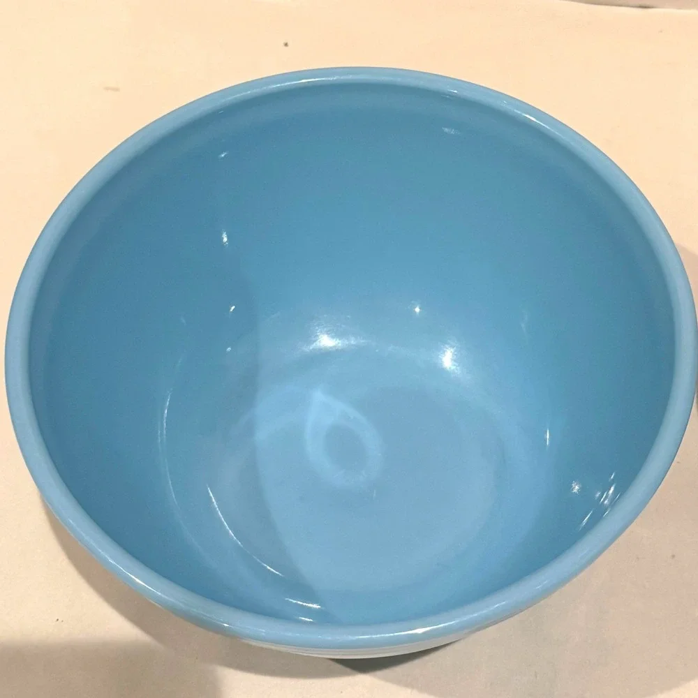 Vintage Pyrex Delphite Blue 401 402 Nesting Mixing Bowls Rare HTF Opal Glass Set
